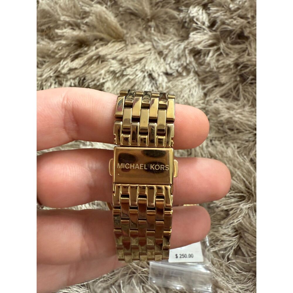 Michael Kors Darci Mother of Pearl Green Dial Gold Watch - Picture 2 of 5